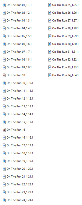 These are my clips to animate for ON The Run