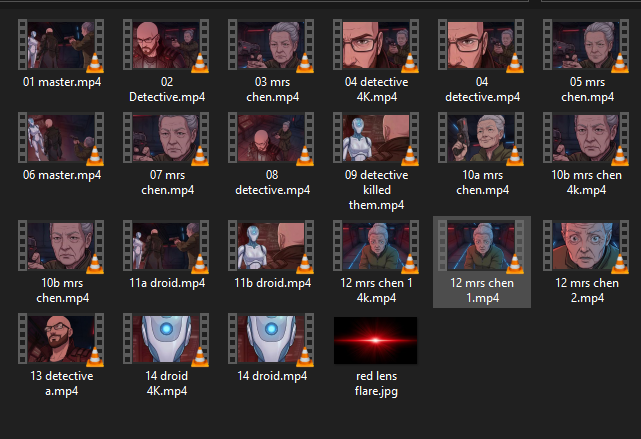 These are my animated clips for Sci-Fi Murder Mystery