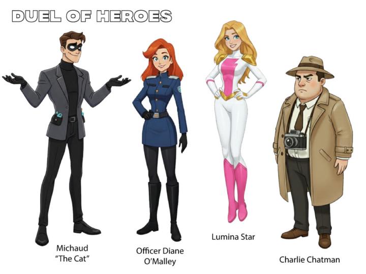 My character design for Superhero Cartoon Animation