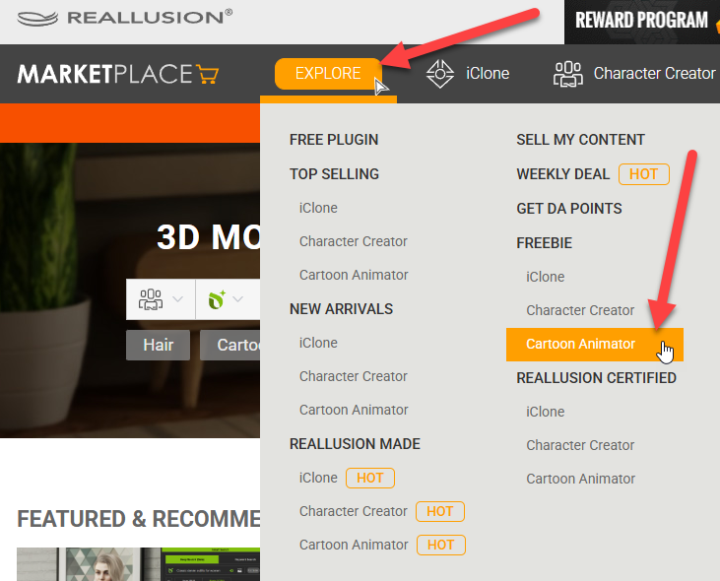 How to easily find free items in the Reallusion Marketplace