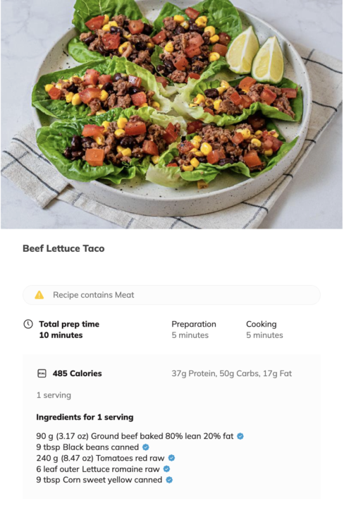 Under 500 calorie - high protein dinner idea !