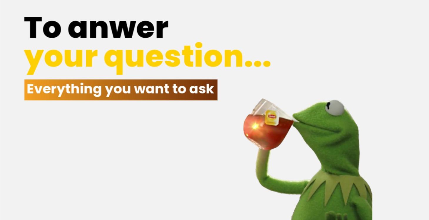 ☕️To answer your question...