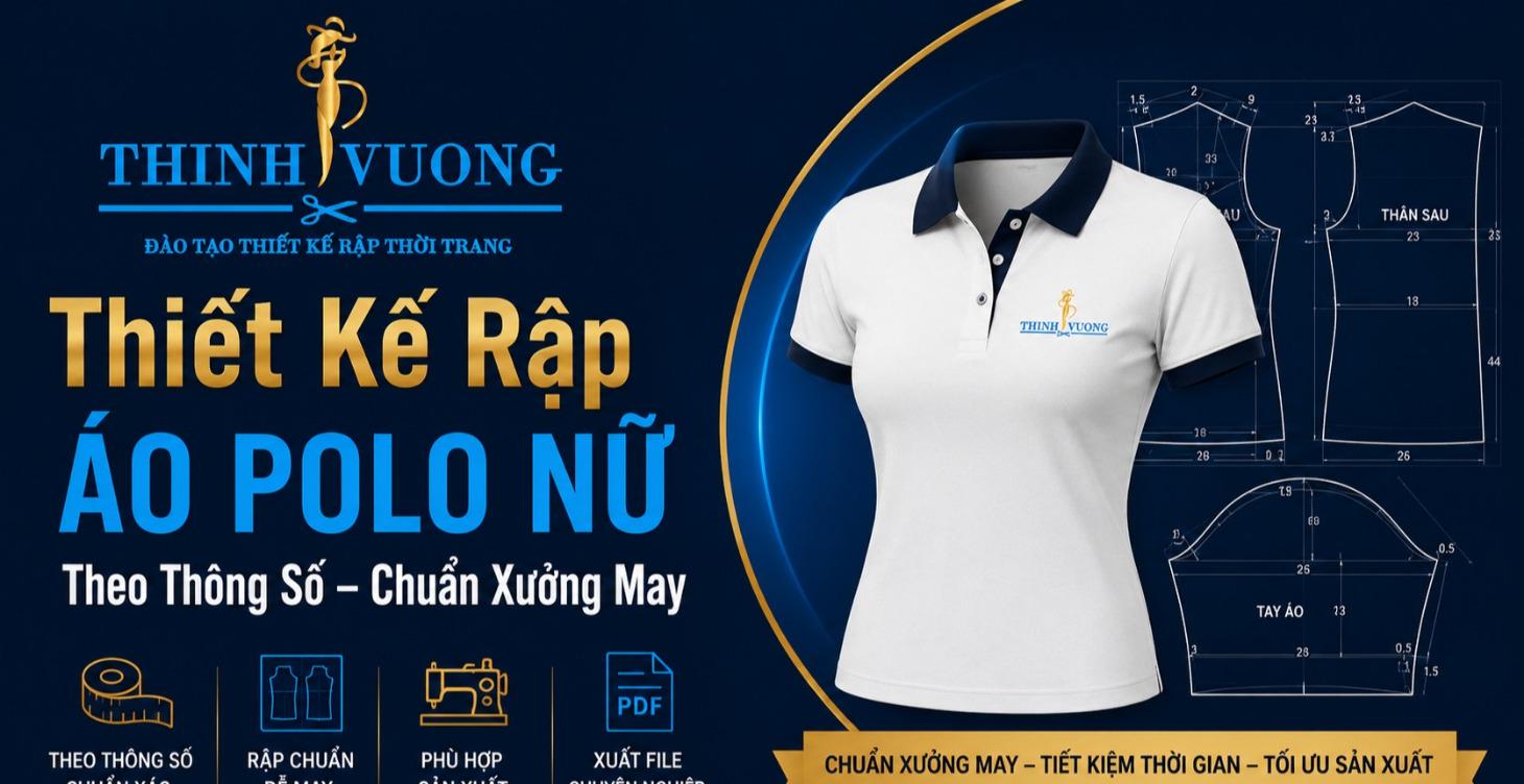 Thiết Kế Rập Áo Cổ Trụ Nữ – Chuẩn Xưởng May