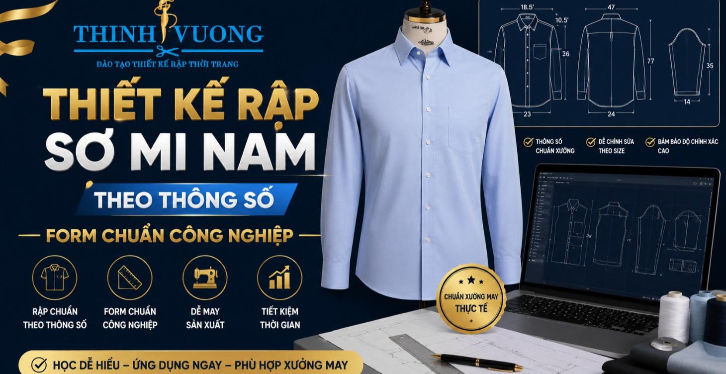 Thiết Kế Rập Sơ Mi Nam Theo Thông Số