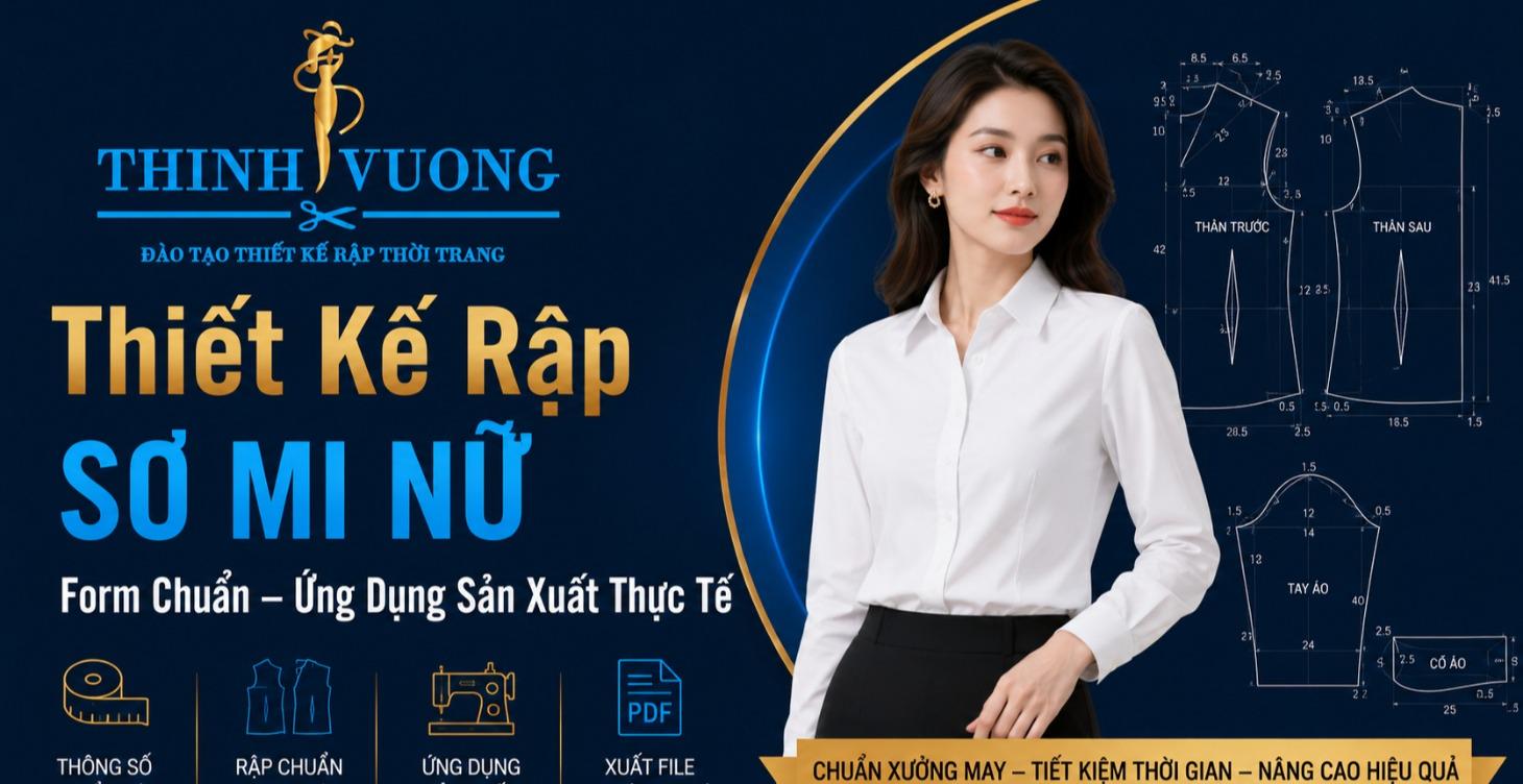 Thiết Kế Rập Sơ Mi Nữ Body Pen Eo