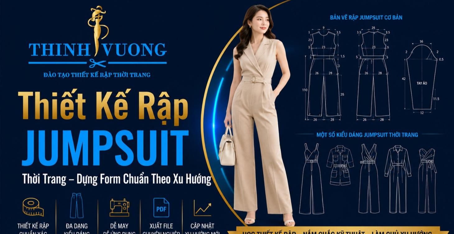 Thiết Kế Rập Jumpsuit Thời Trang