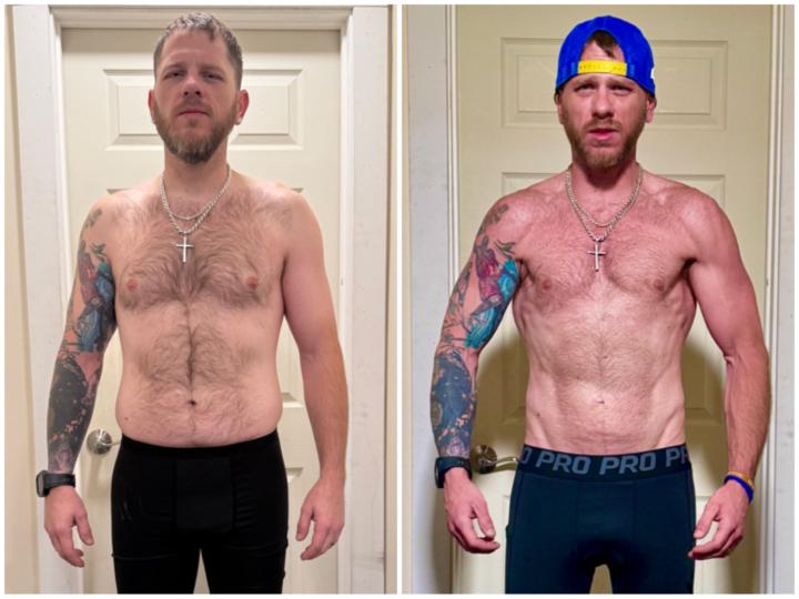 🧬💉🏋🏼‍♂️📸 Day 63 photo drop: 40+ pounds down and still going!