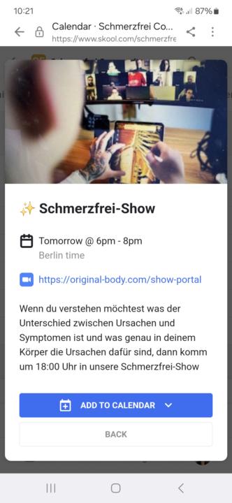 Schmerzfrei Show am 10.7.25