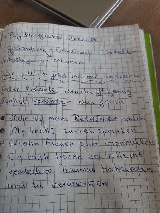 Hausaufgabe von gestern