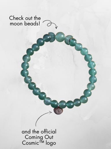 🥳 launch of the first official Coming Out Cosmic™ crystal bracelets!
