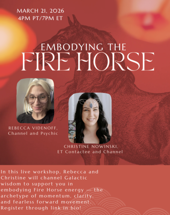 3/21 live channeling event with my mentor - Fire Horse!!!