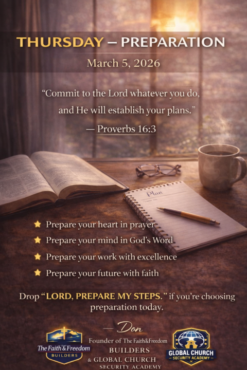 THURSDAY — PREPARATION | March 5, 2026