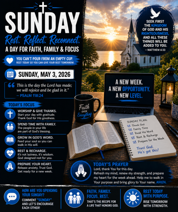 🙌 Rest. Reflect. Reconnect. It’s Sunday.