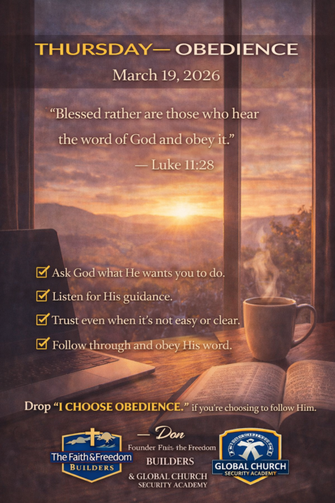THURSDAY — OBEDIENCE | March 19, 2026
