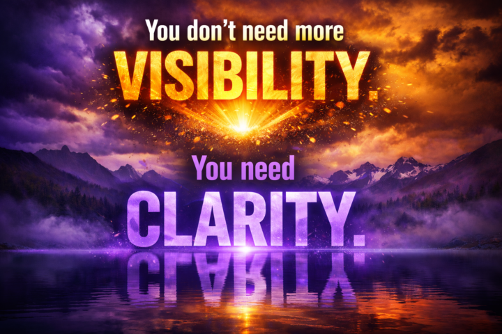 It’s Not Always Visibility. It’s Clarity.