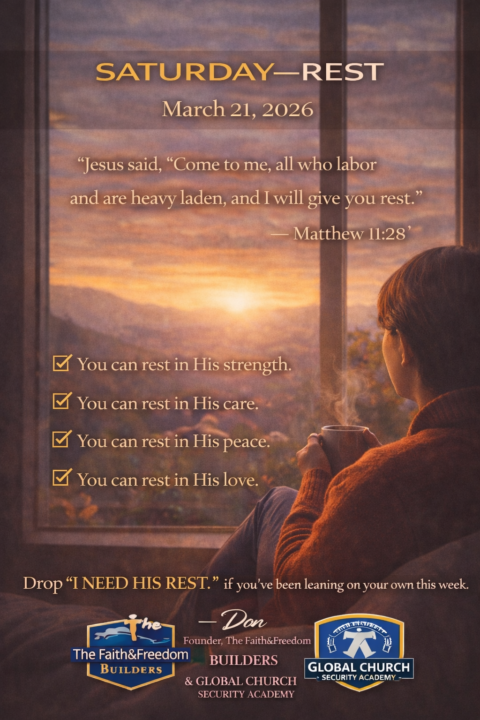 SATURDAY REST - March 21, 2026