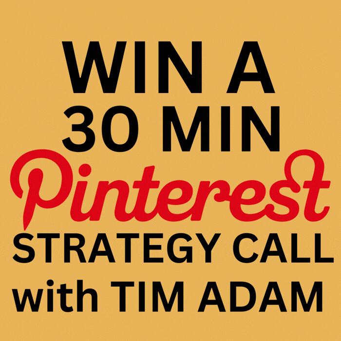 Last Chance to WIN a 30 min strategy call with me!