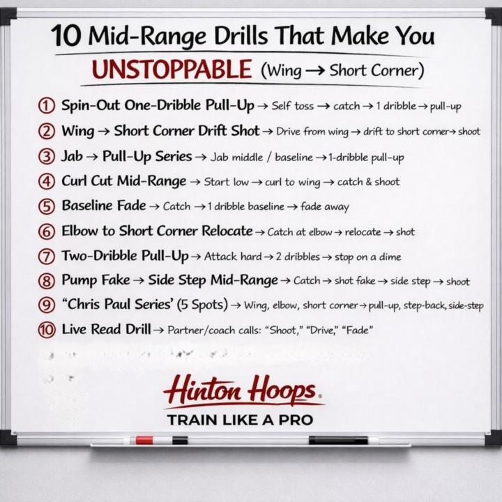 10 Mid-Range Drills That Make You UNSTOPPABLE (Wing → Short Corner)