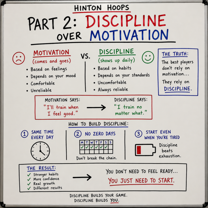 Hinton Hoops, Part 2: DISCIPLINE OVER MOTIVATION 🔥🏀