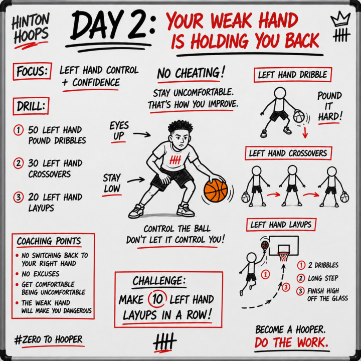 Zero to Hooper, DAY 2: Your Weak Hand Is Holding You Back 🏀