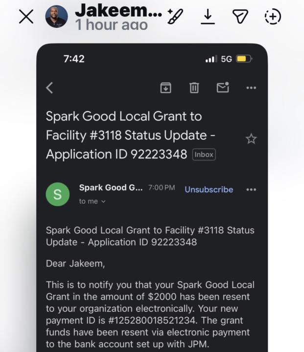 Another Grant Winner!!!