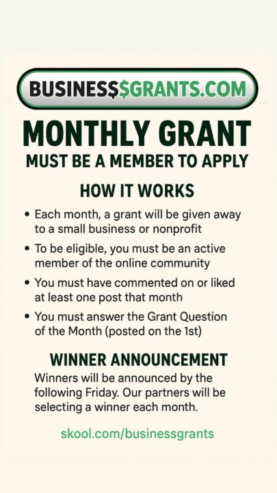 The BIG GRANTannouncement!