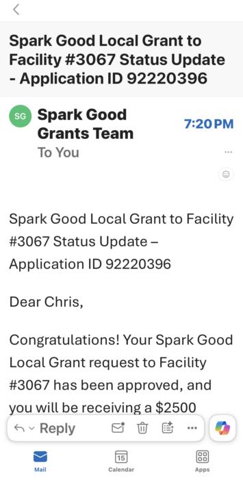 $2,500 Walmart Grant won SAME DAY!