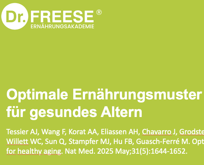 Healthy Aging & Ernährung – interessante neue Studie! 🍏 🥑 🫒 
