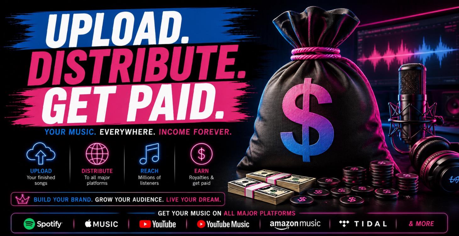 💰 Upload. Distribute. Get Paid.
