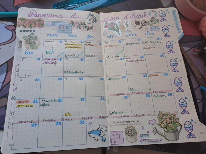 April overview spread