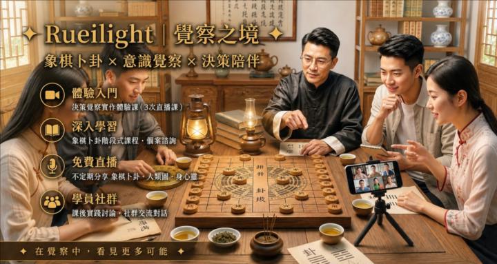  Rueilight｜覺察之境 。 象棋卜卦學院 