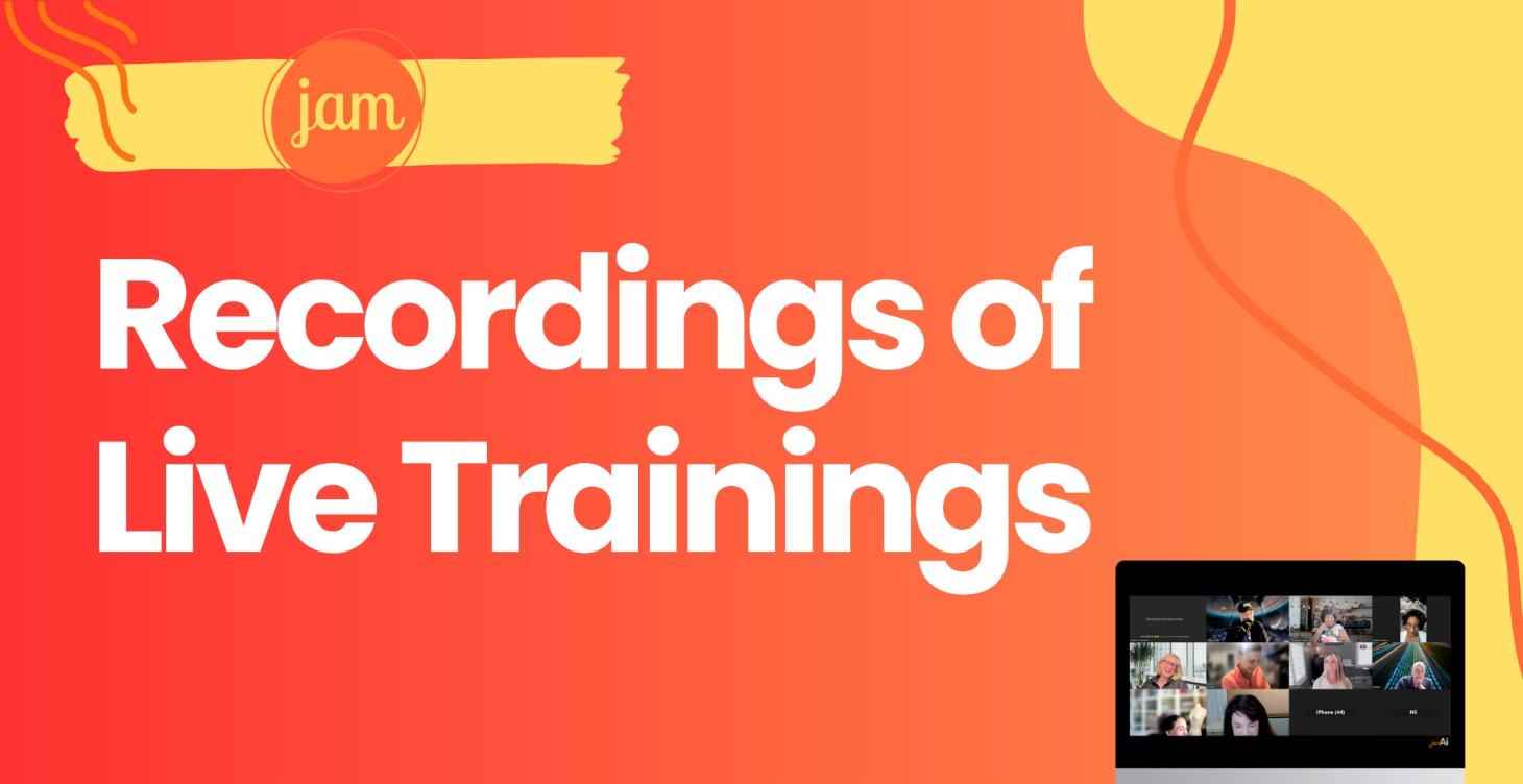 🎥 Recordings of Live Training