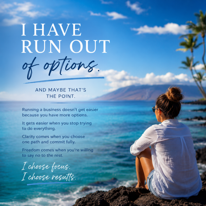 I HAVE RUN OUT OF OPTIONS!