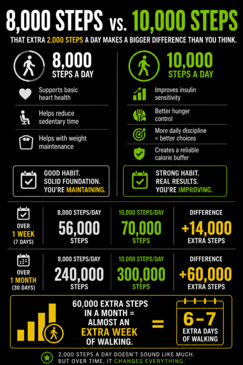 8,000 steps vs. 10,000 steps 