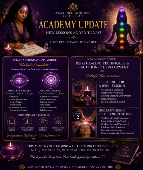 ✨ Academy Update — New Reiki Lessons Added ✨