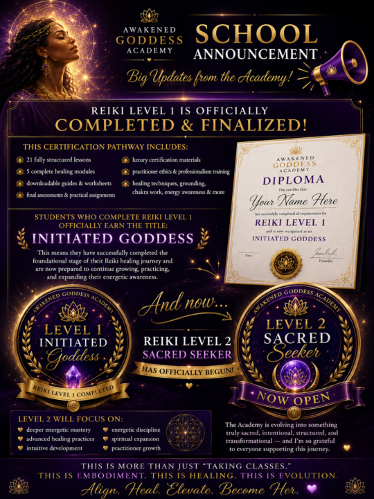 ✨ AWAKENED GODDESS ACADEMY UPDATE ✨
