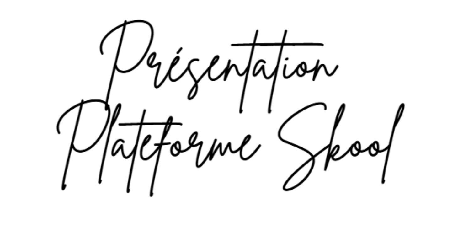 Présentation de la plateforme skool