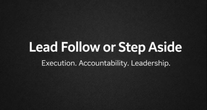 Lead, Follow, or Step Aside
