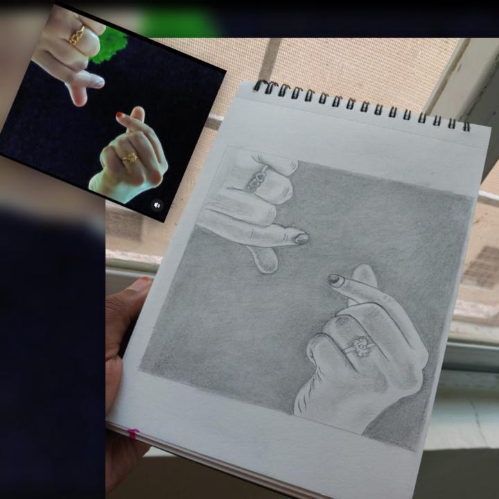 Graphite pencils.. Artist's first love