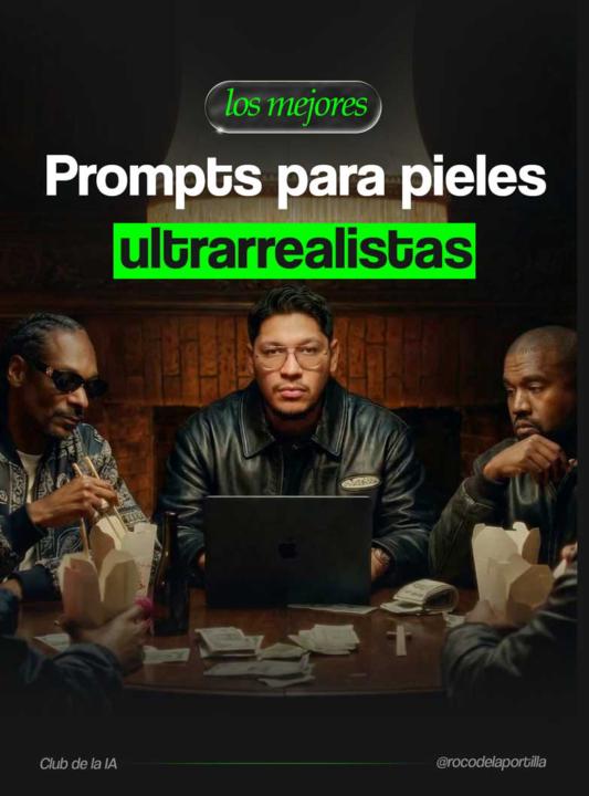 PROMPTS PARA PIELES REALISTAS CON IA 🔥