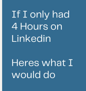 Struggle prioritizing time and effort into your Linkedin 
