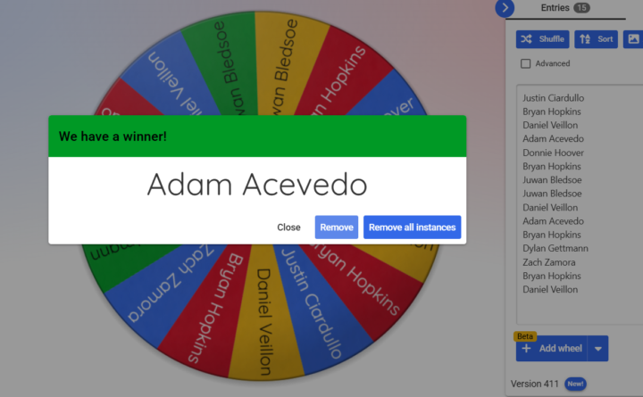 May's Monthly Giveaway Winner!