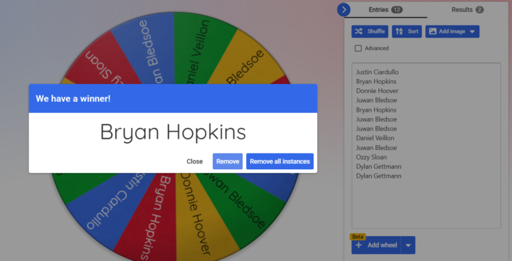 April's Monthly Giveaway Winner!