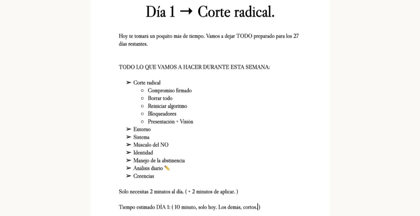 Deja el p*rno de golpe