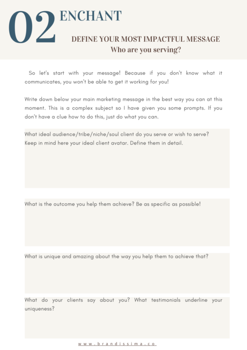 MESSAGE GLOW UP - a week of making communicating what you do RIVETING! 