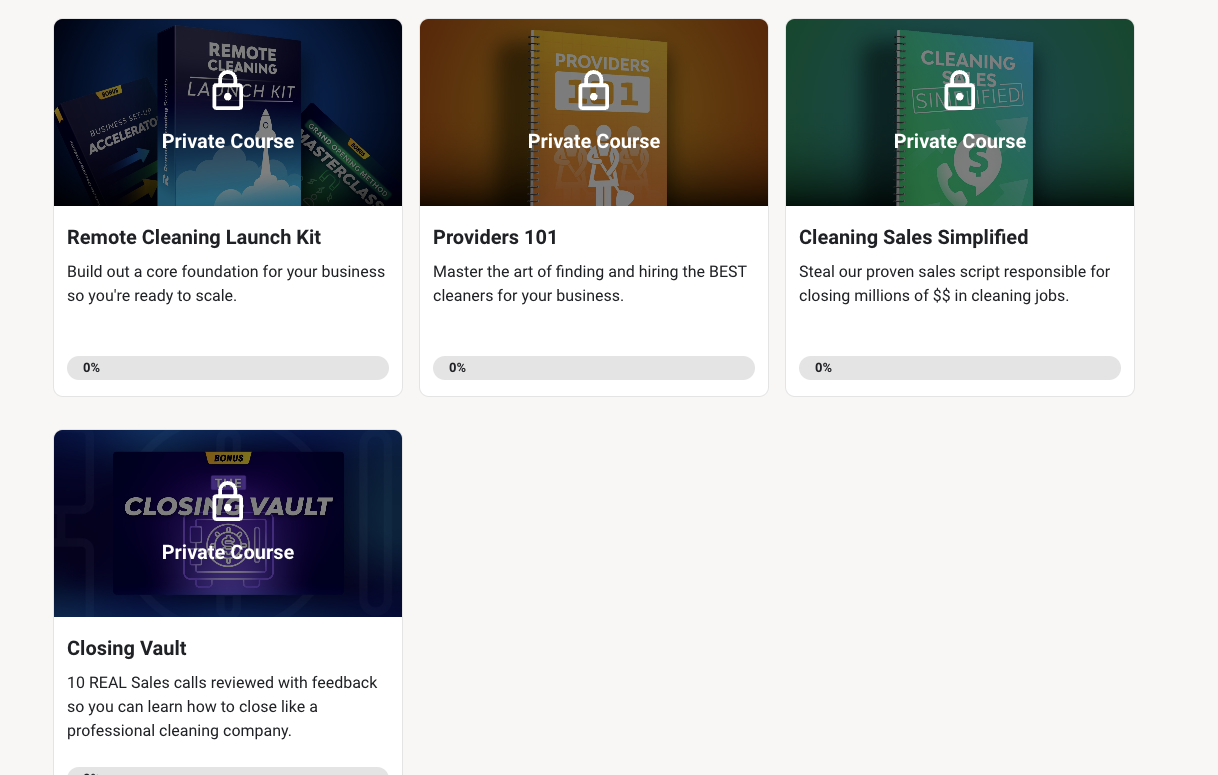 Unlocking Classes · Remote Cleaning Secrets