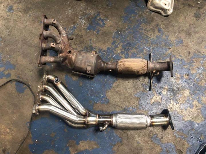 First exhaust manifold build