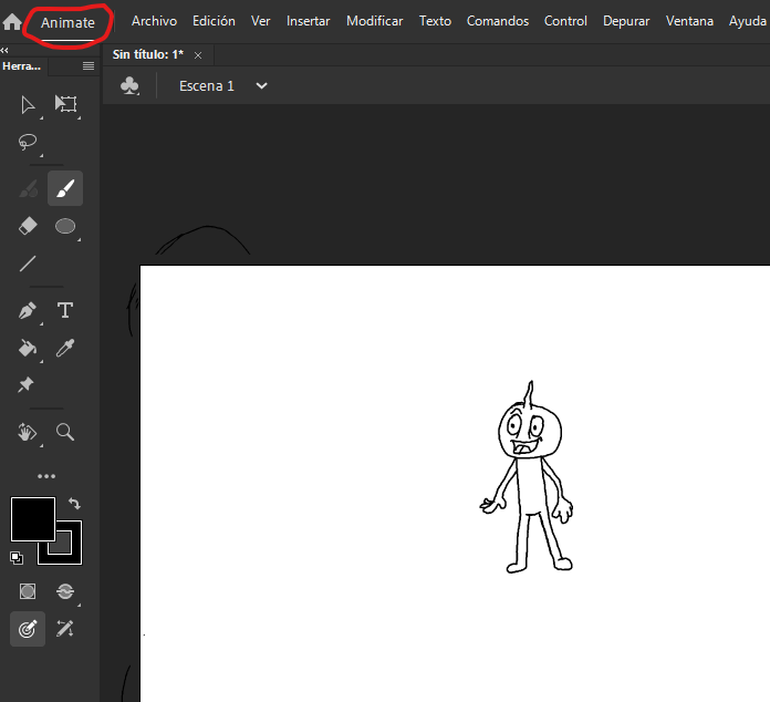 Menu de animate