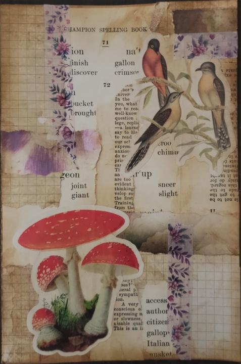 Collage play with vintage papers 💜