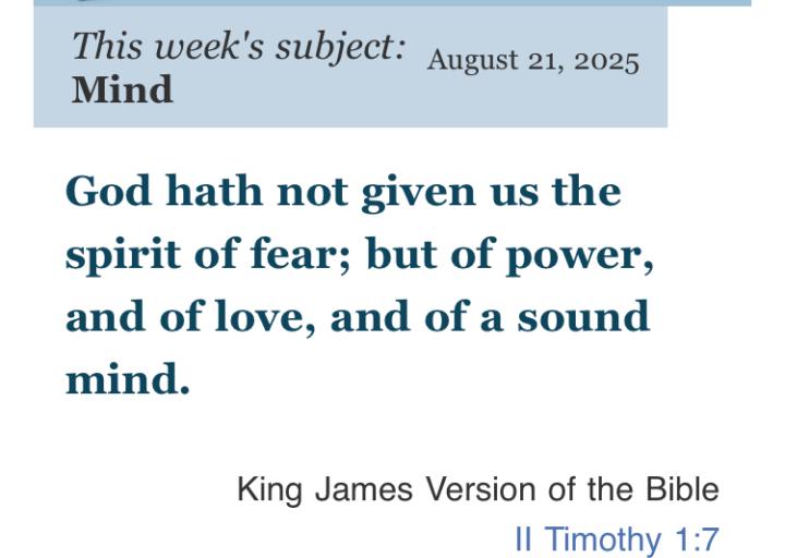 💖 You have Power, Love and a Sound Mind